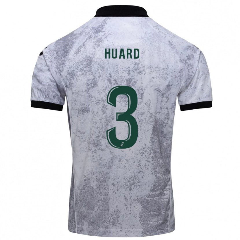 Danxen Women Matthieu Huard #3 White Black Away Jersey 2025/26 T-Shirt