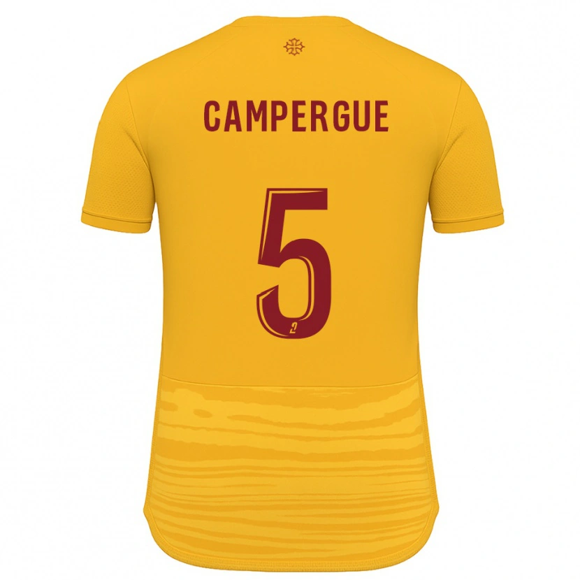 Danxen Women Raphaël Campergue #5 Orange Burgundy Away Jersey 2025/26 T-Shirt