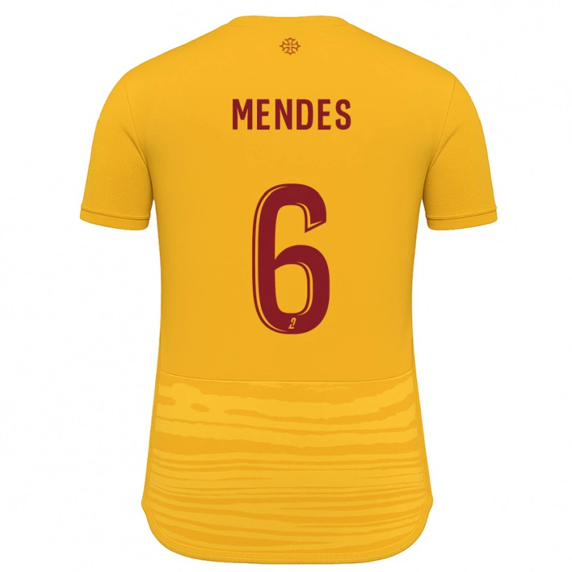 Danxen Women Jordan Mendes #6 Orange Burgundy Away Jersey 2025/26 T-Shirt