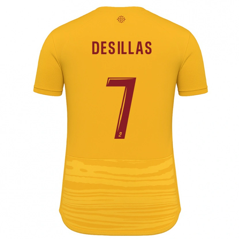 Danxen Women Audric Desillas #7 Orange Burgundy Away Jersey 2025/26 T-Shirt