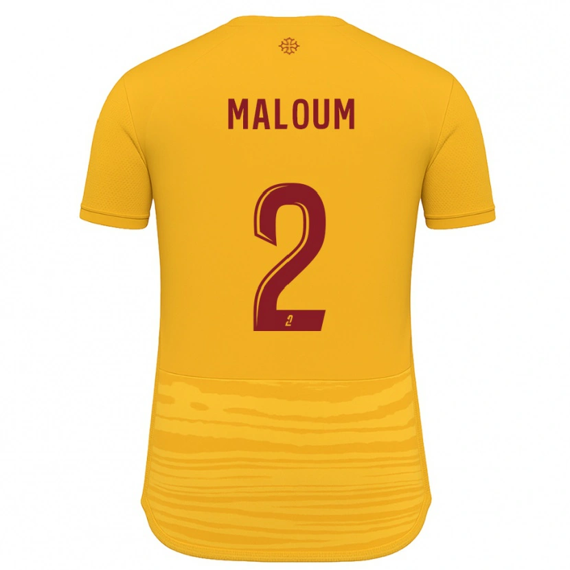 Danxen Women Bilal Maloum #2 Orange Burgundy Away Jersey 2025/26 T-Shirt
