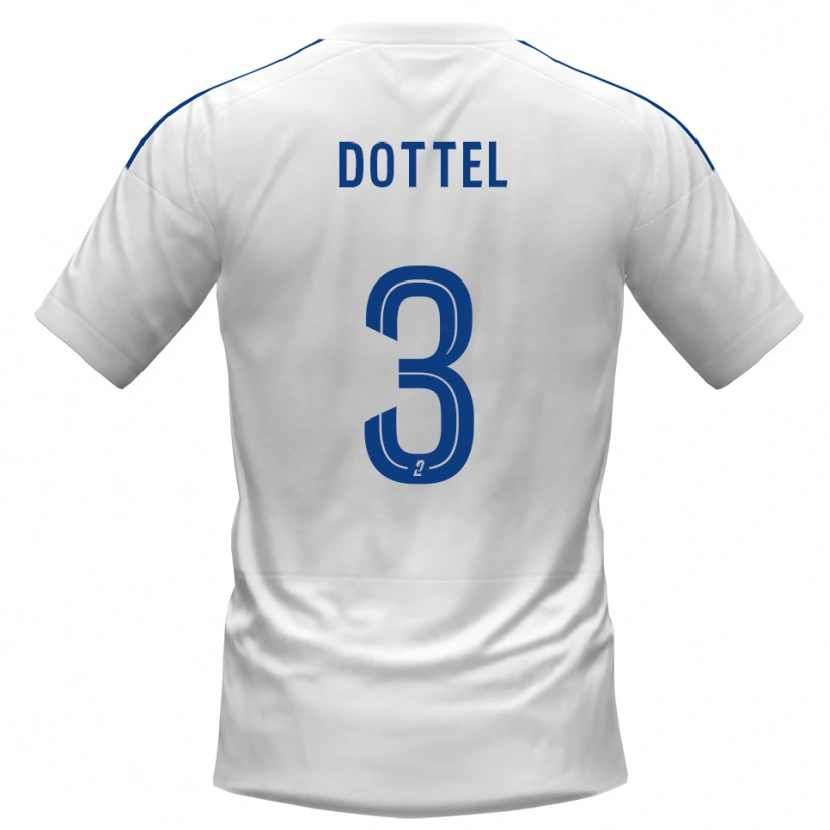 Danxen Women Lisandru Dottel #3 White Blue Away Jersey 2025/26 T-Shirt