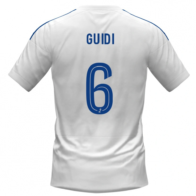 Danxen Women Dumè Guidi #6 White Blue Away Jersey 2025/26 T-Shirt