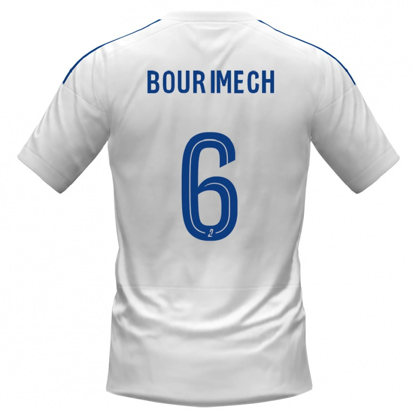Danxen Women Ilyes Bourimech #6 White Blue Away Jersey 2025/26 T-Shirt