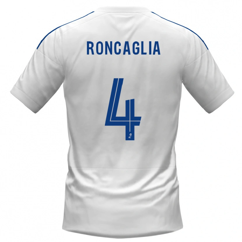 Danxen Women Anthony Roncaglia #4 White Blue Away Jersey 2025/26 T-Shirt
