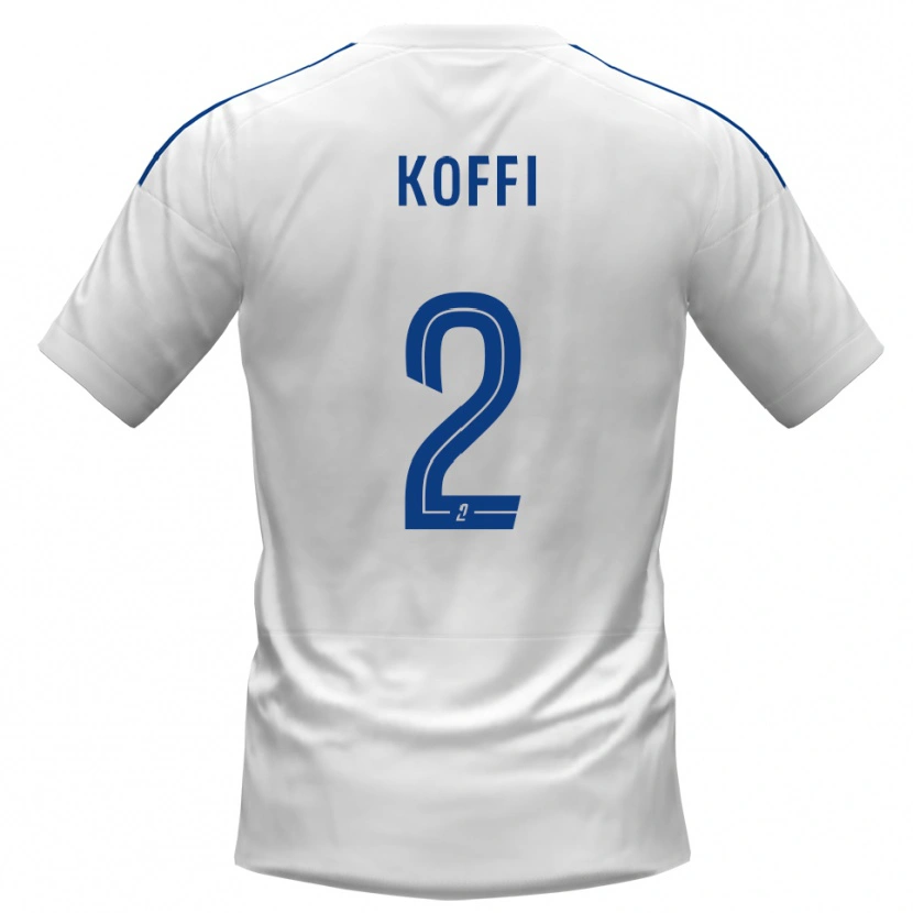 Danxen Women Jean Koffi #2 White Blue Away Jersey 2025/26 T-Shirt