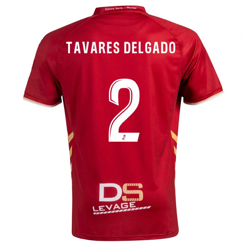 Danxen Women Rony Tavares Delgado #2 Burgundy Gold Away Jersey 2025/26 T-Shirt