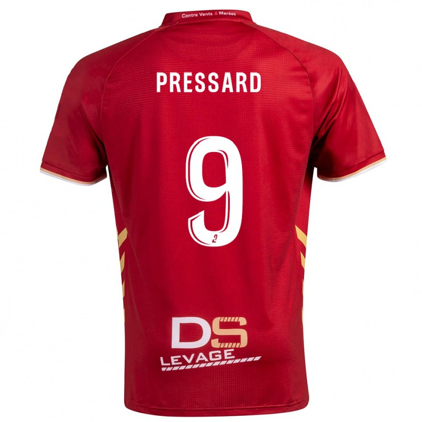 Danxen Women Alan Pressard #9 Burgundy Gold Away Jersey 2025/26 T-Shirt