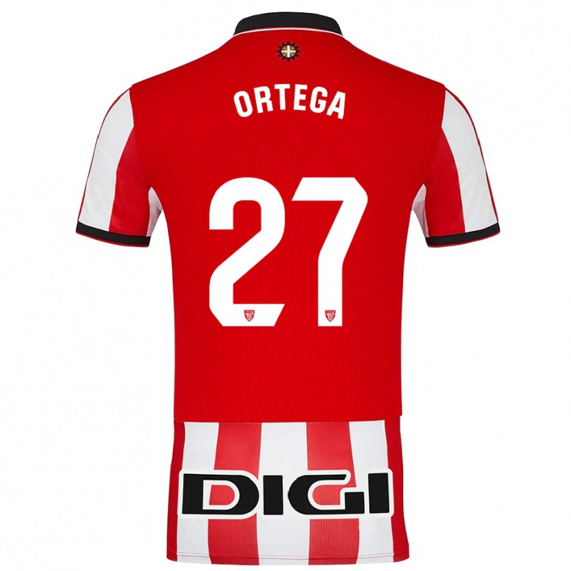 Danxen Kid Sara Ortega #27 Red White Home Jersey 2025/26 T-Shirt