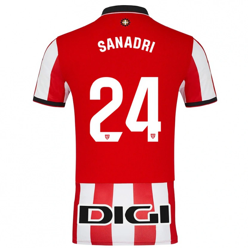 Danxen Kid Sanadri #24 Red White Home Jersey 2025/26 T-Shirt
