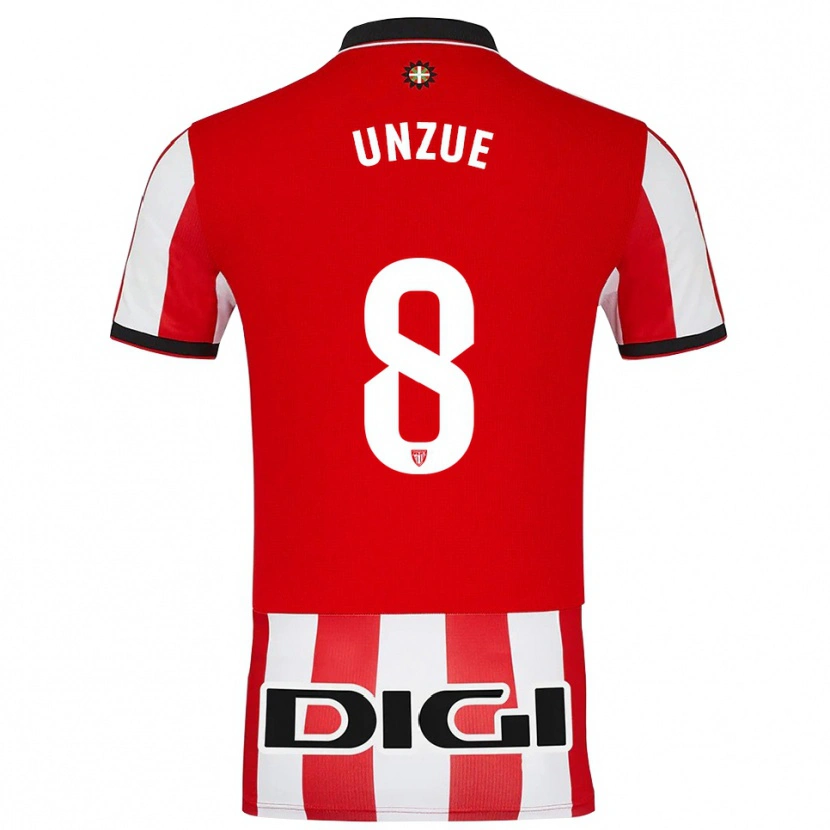 Danxen Kid Marta Unzué #8 Red White Home Jersey 2025/26 T-Shirt
