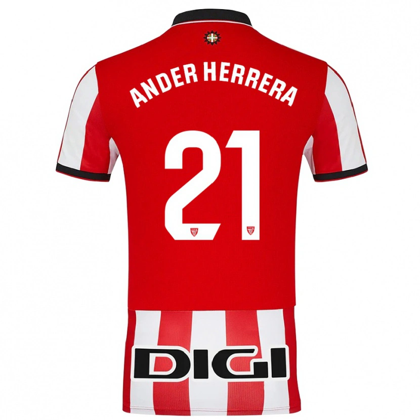 Danxen Kid Ander Herrera #21 Red White Home Jersey 2025/26 T-Shirt