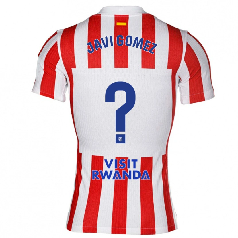 Danxen Kid Javi Gomez #0 Red White Home Jersey 2025/26 T-Shirt