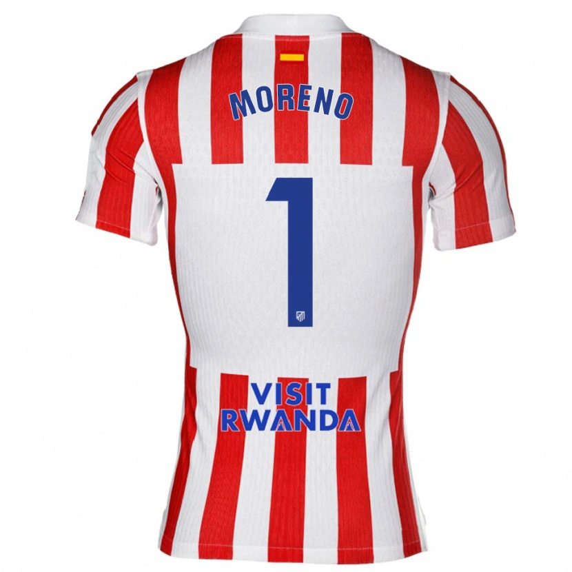 Danxen Kid Álvaro Moreno #1 Red White Home Jersey 2025/26 T-Shirt