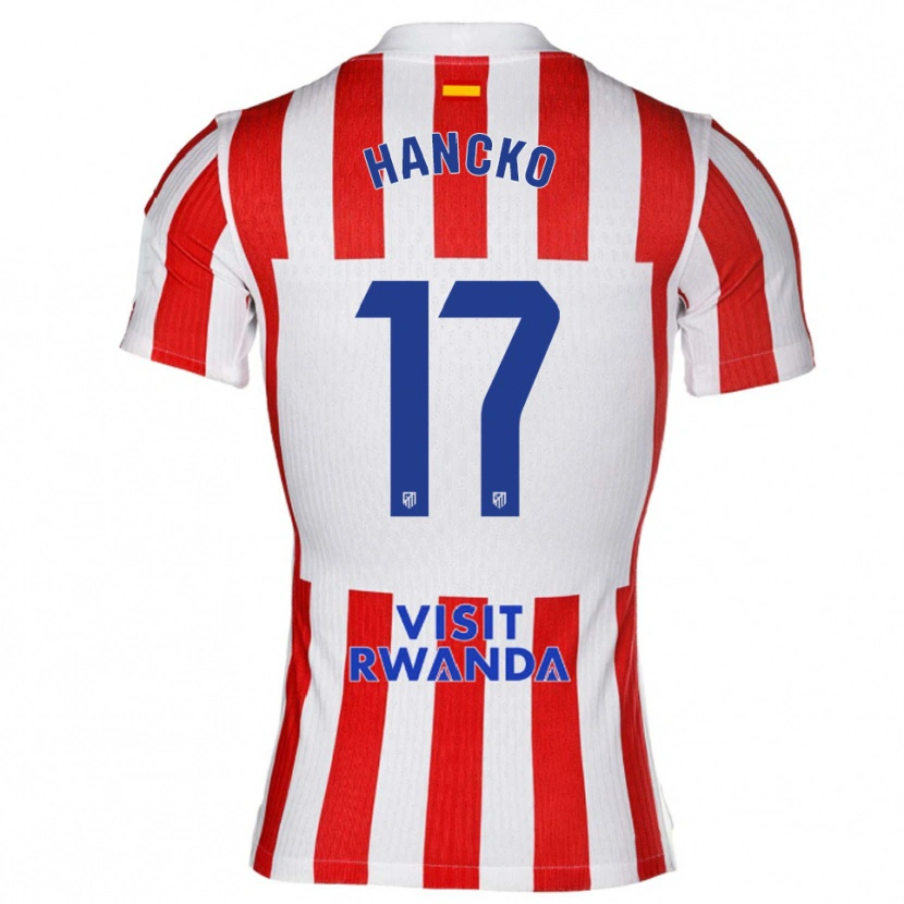 Danxen Kid Dávid Hancko #17 Red White Home Jersey 2025/26 T-Shirt