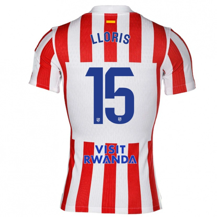 Danxen Kid Silvia Lloris #15 Red White Home Jersey 2025/26 T-Shirt