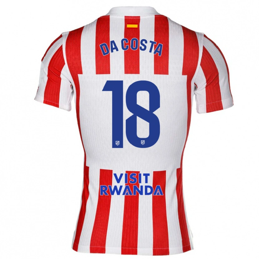 Danxen Kid Mario Da Costa #18 Red White Home Jersey 2025/26 T-Shirt