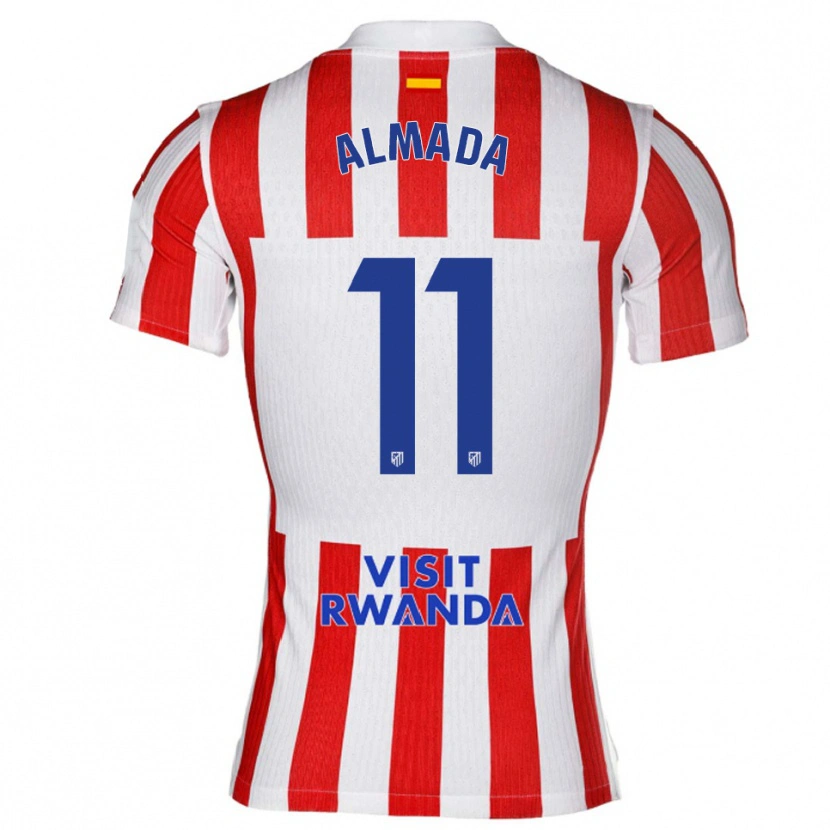 Danxen Kid Thiago Almada #11 Red White Home Jersey 2025/26 T-Shirt