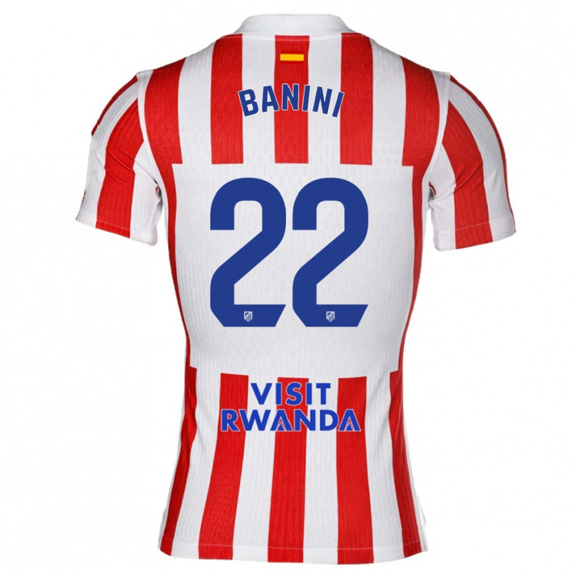 Danxen Kid Estefania Banini #22 Red White Home Jersey 2025/26 T-Shirt