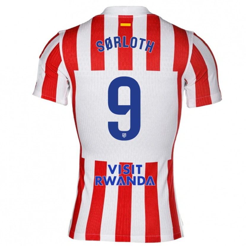 Danxen Kid Alexander Sørloth #9 Red White Home Jersey 2025/26 T-Shirt