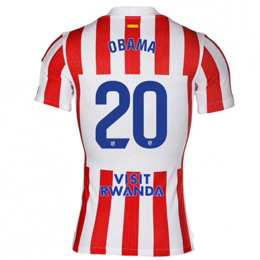 Danxen Kid Federico Obama #20 Red White Home Jersey 2025/26 T-Shirt