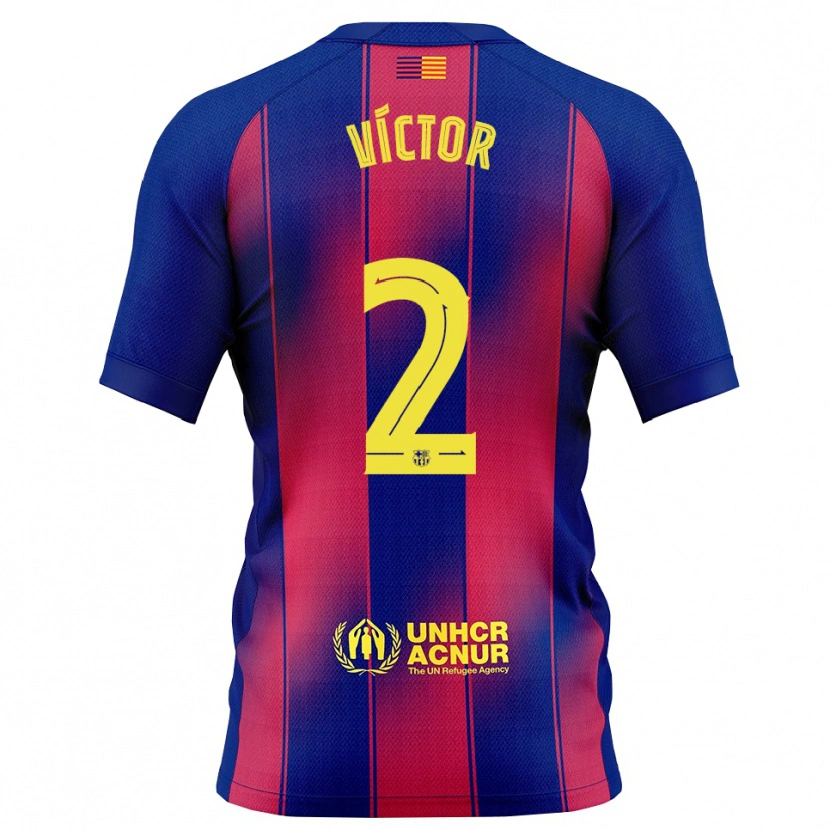 Danxen Kid Guillem Víctor #2 Blue Red Home Jersey 2025/26 T-Shirt