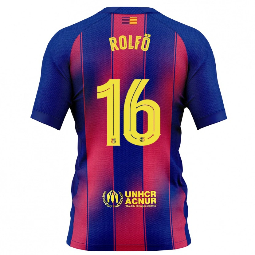 Danxen Kid Fridolina Rolfo #16 Blue Red Home Jersey 2025/26 T-Shirt