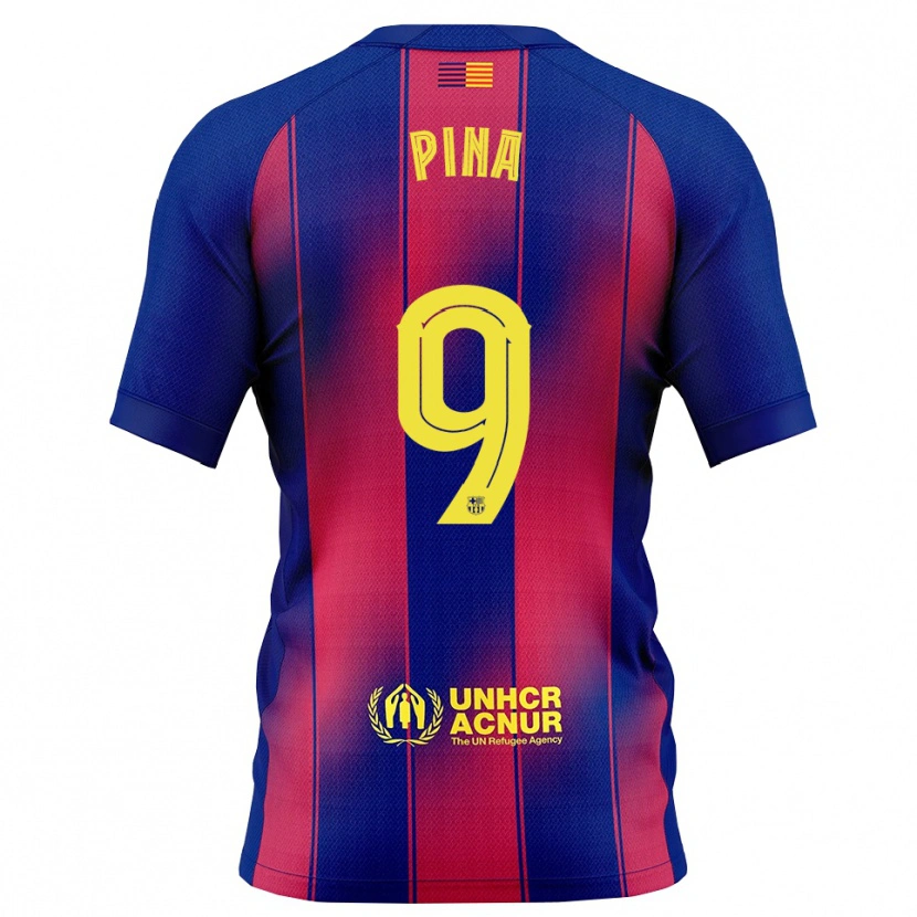 Danxen Kid Claudia Pina Medina #9 Blue Red Home Jersey 2025/26 T-Shirt