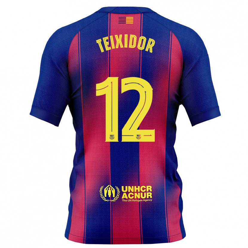 Danxen Kid Nil Teixidor #12 Blue Red Home Jersey 2025/26 T-Shirt
