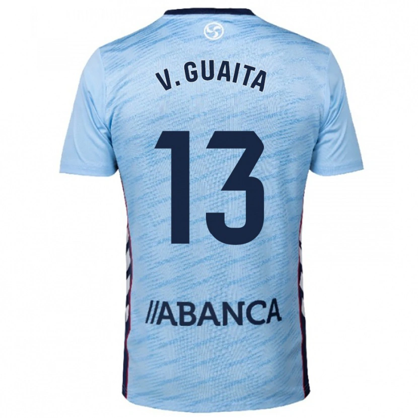 Danxen Kid Vicente Guaita #13 Sky Blue Red Home Jersey 2025/26 T-Shirt