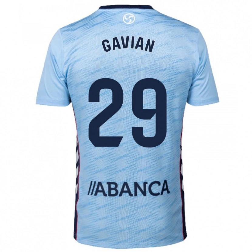Danxen Kid Pablo Gavián #29 Sky Blue Red Home Jersey 2025/26 T-Shirt