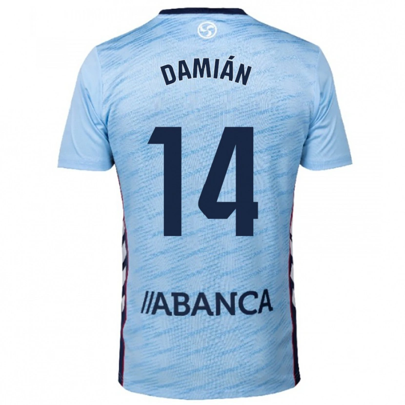 Danxen Kid Damián Rodríguez #14 Sky Blue Red Home Jersey 2025/26 T-Shirt