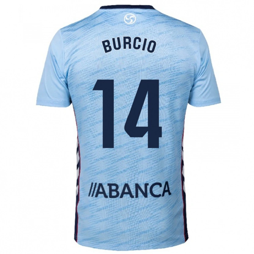 Danxen Kid Hugo Burcio #14 Sky Blue Red Home Jersey 2025/26 T-Shirt