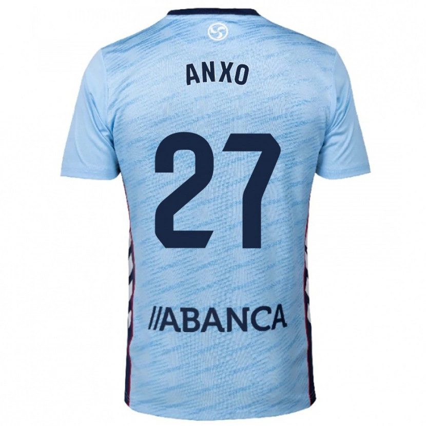 Danxen Kid Anxo Rodríguez #27 Sky Blue Red Home Jersey 2025/26 T-Shirt