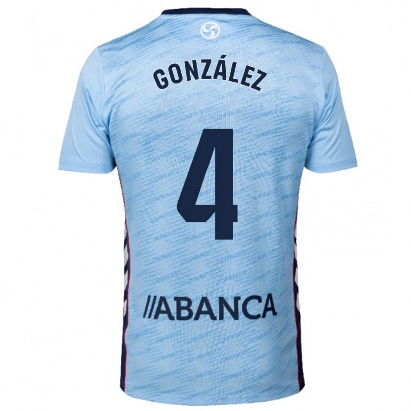 Danxen Kid Paula González #4 Sky Blue Red Home Jersey 2025/26 T-Shirt