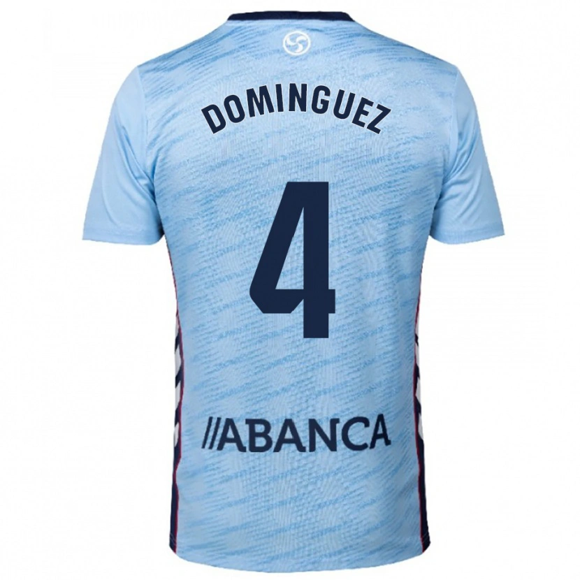 Danxen Kid Javi Domínguez #4 Sky Blue Red Home Jersey 2025/26 T-Shirt