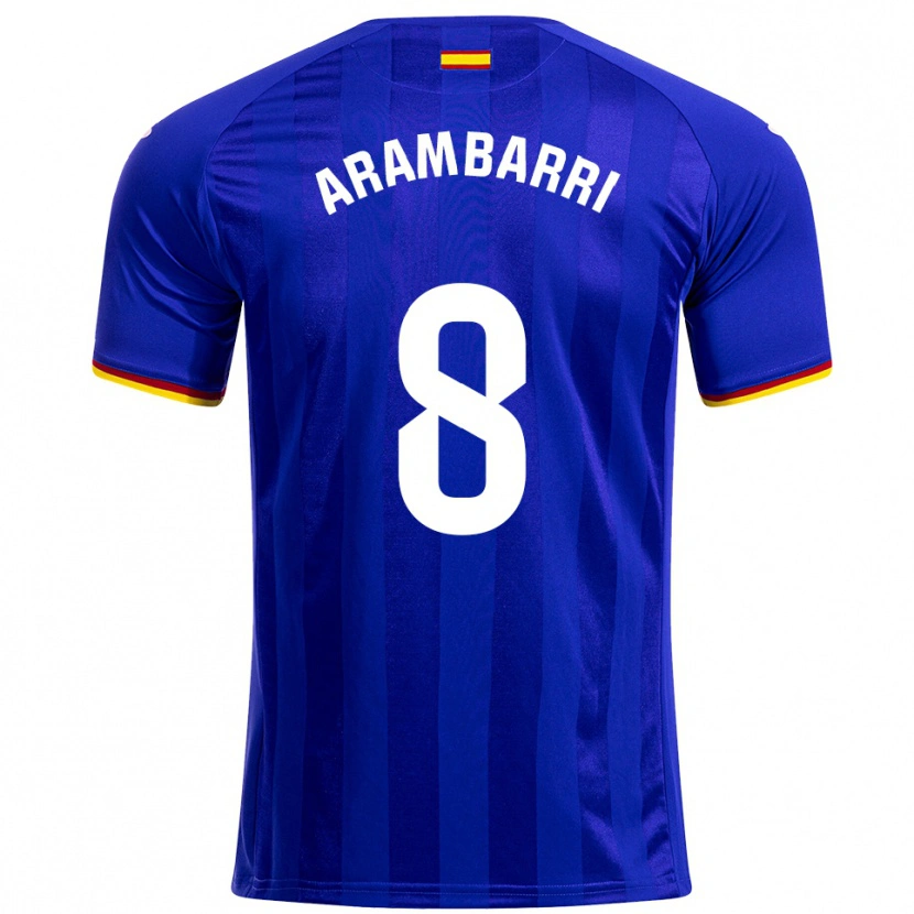 Danxen Kid Mauro Arambarri #8 Blue Red Yellow Home Jersey 2025/26 T-Shirt