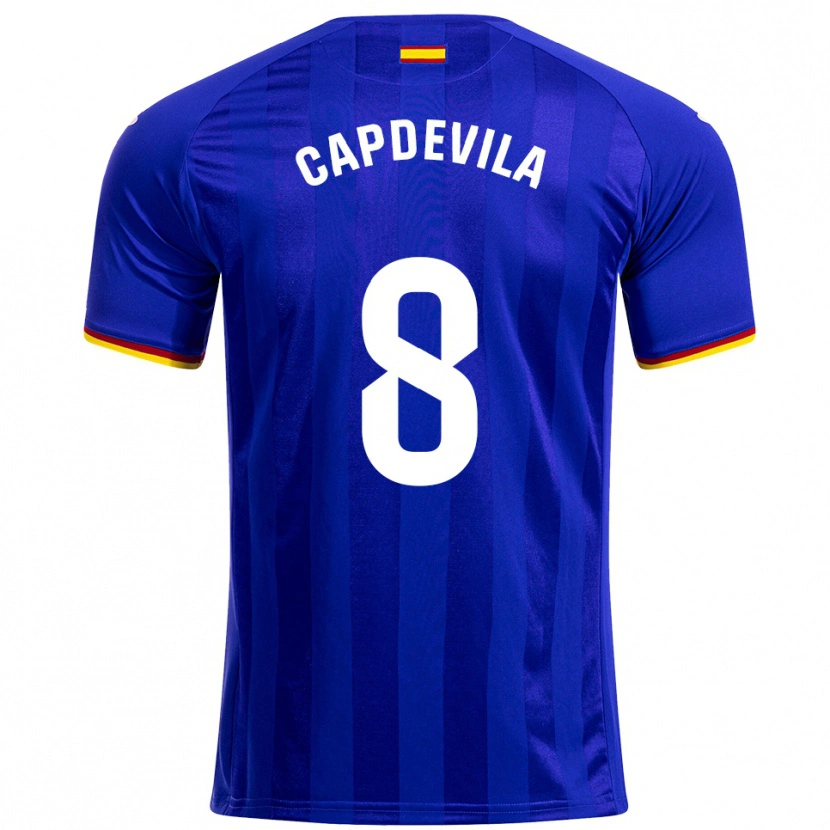 Danxen Kid Adrià Capdevila #8 Blue Red Yellow Home Jersey 2025/26 T-Shirt