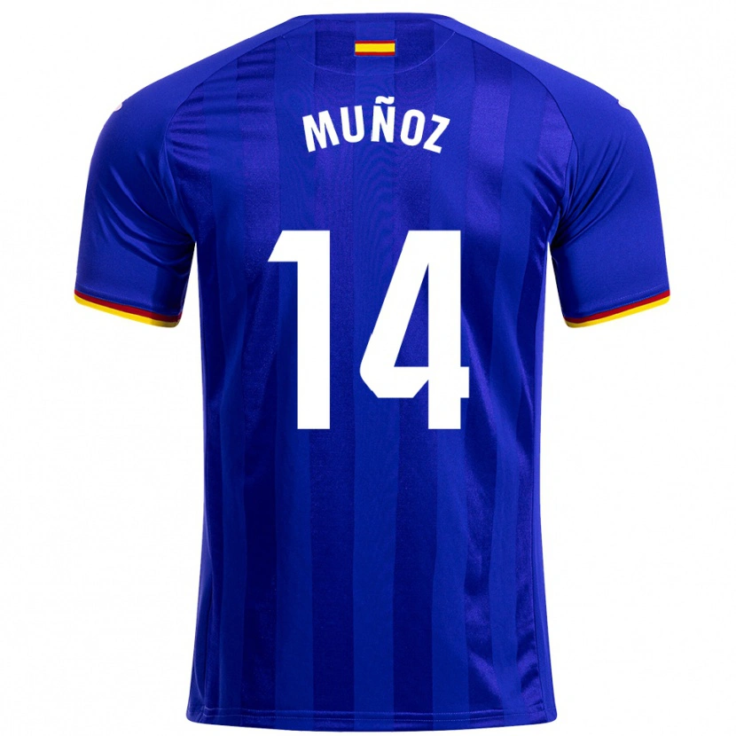 Danxen Kid Javi Muñoz #14 Blue Red Yellow Home Jersey 2025/26 T-Shirt