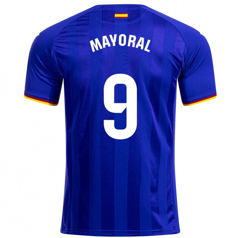 Danxen Kid Borja Mayoral #9 Blue Red Yellow Home Jersey 2025/26 T-Shirt