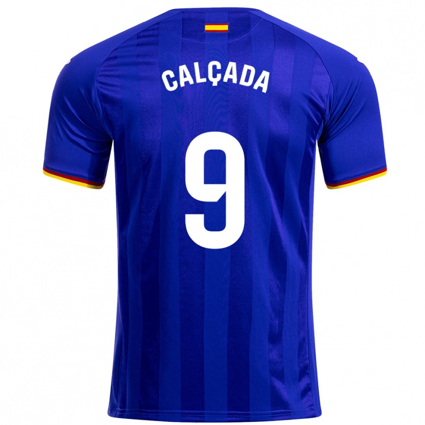 Danxen Kid Gonzalo Calçada #9 Blue Red Yellow Home Jersey 2025/26 T-Shirt