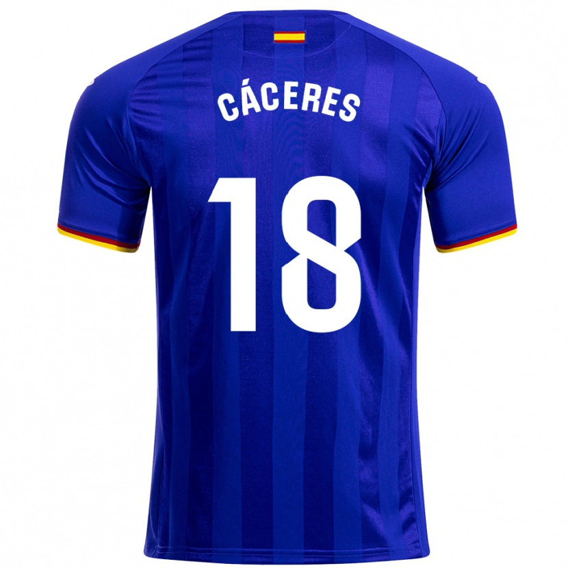 Danxen Kid Damián Cáceres #18 Blue Red Yellow Home Jersey 2025/26 T-Shirt