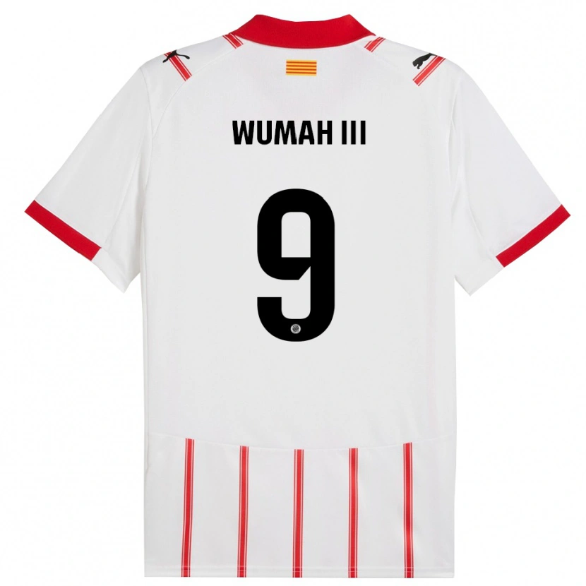 Danxen Kid Edward Wumah Iii #9 White Red Home Jersey 2025/26 T-Shirt