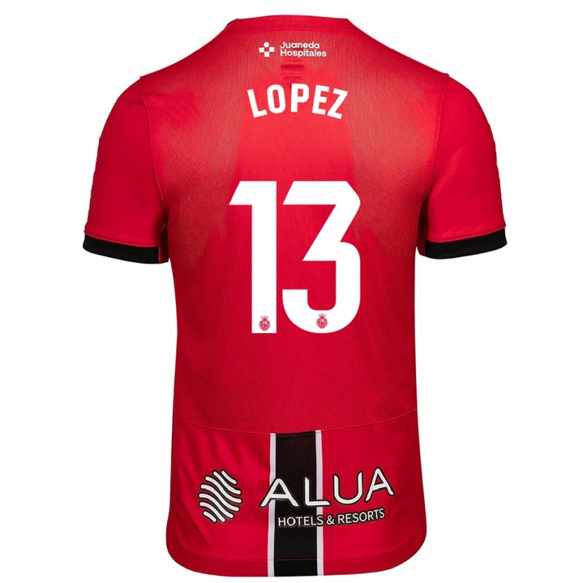 Danxen Kid Iván López #13 Red Black Home Jersey 2025/26 T-Shirt