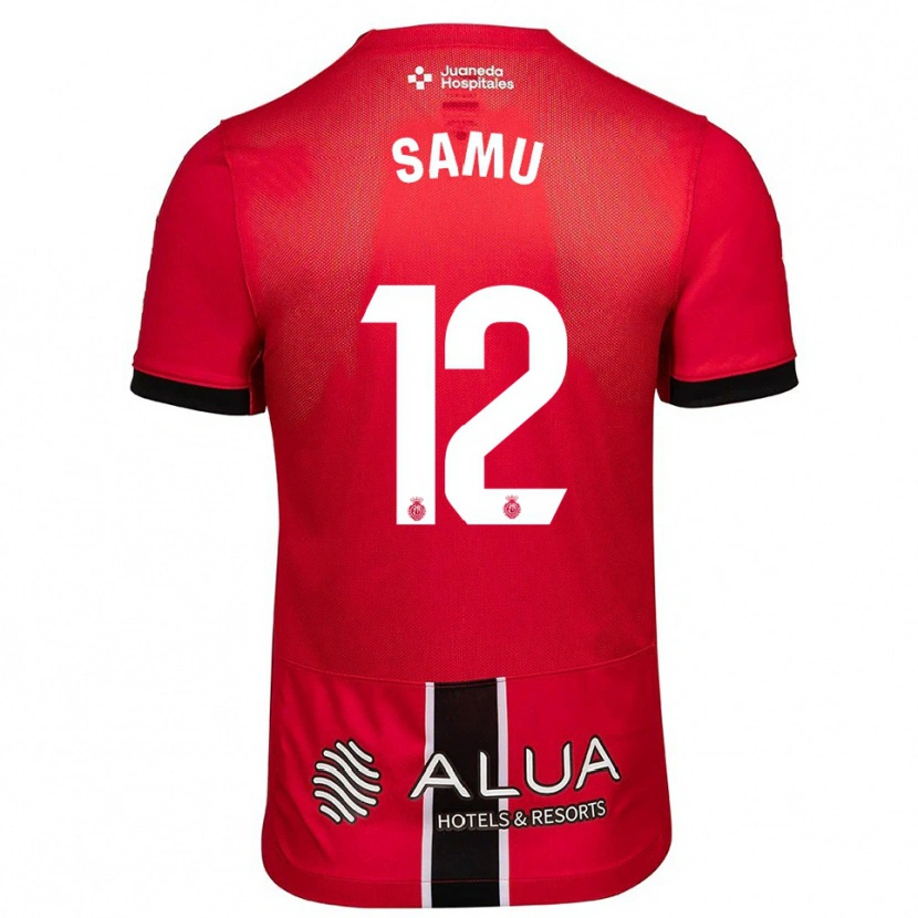 Danxen Kid Samú Costa #12 Red Black Home Jersey 2025/26 T-Shirt