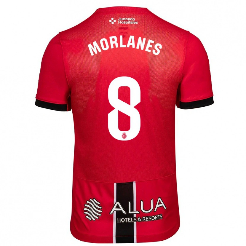 Danxen Kid Manu Morlanes #8 Red Black Home Jersey 2025/26 T-Shirt