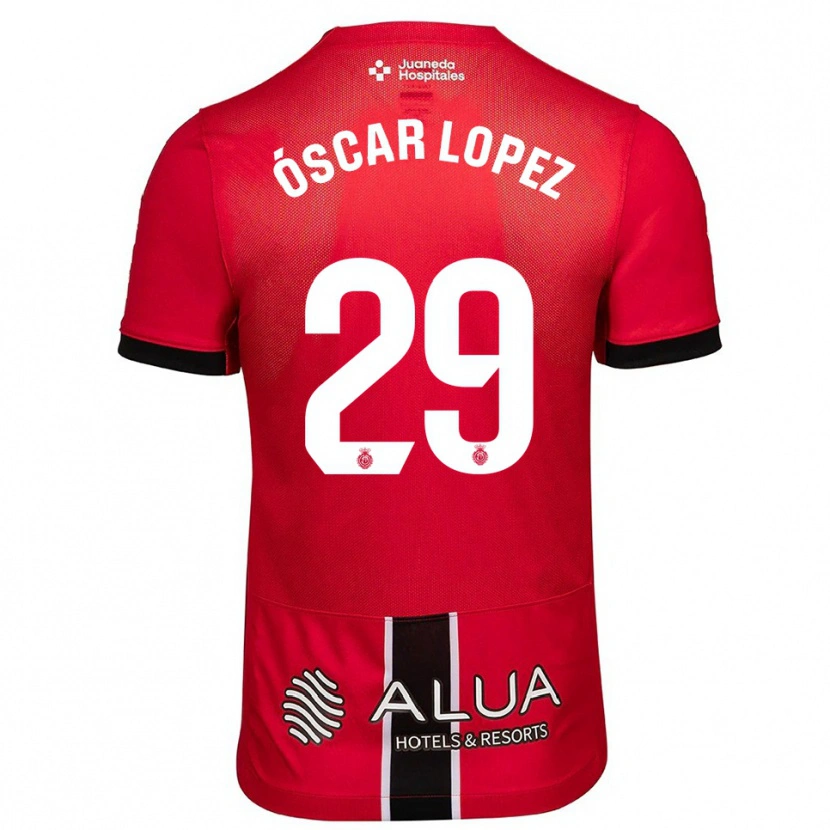 Danxen Kid Óscar López #29 Red Black Home Jersey 2025/26 T-Shirt