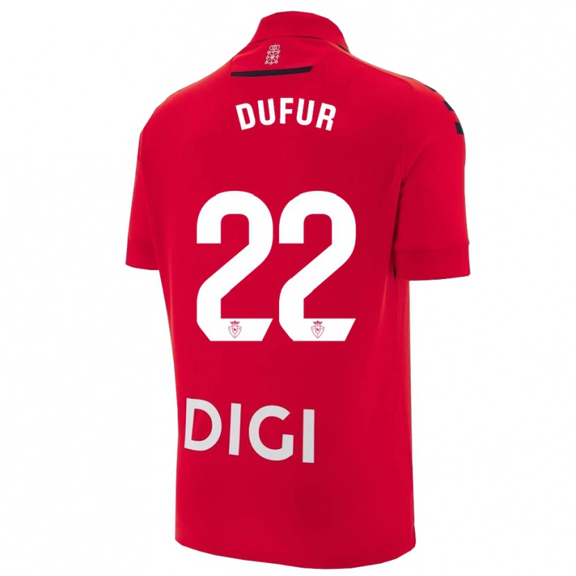 Danxen Kid Ander Dufur #22 Red Black Home Jersey 2025/26 T-Shirt