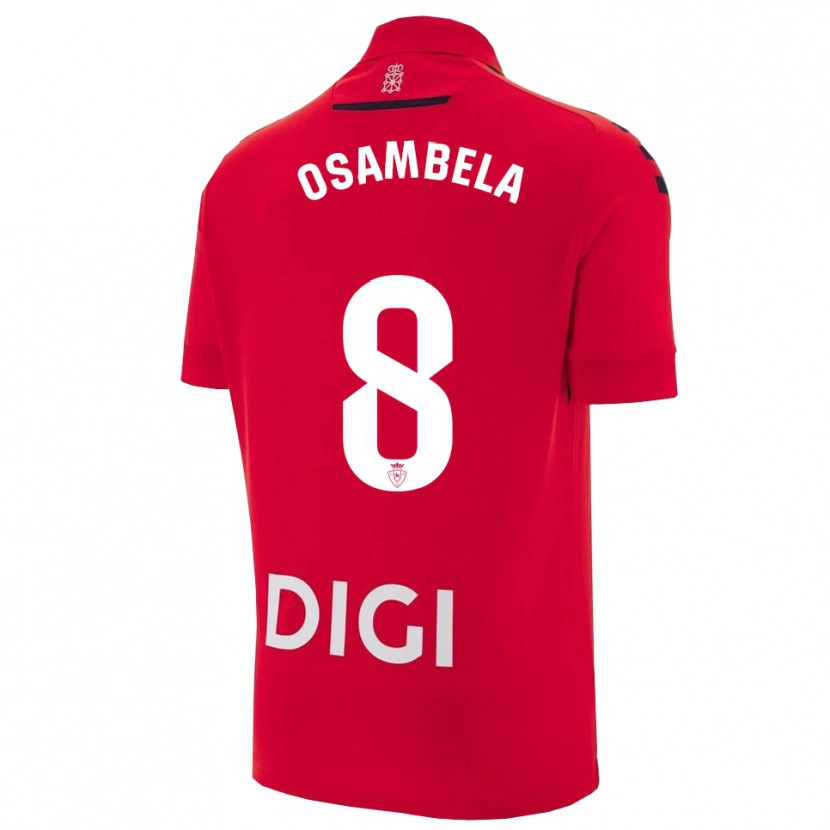 Danxen Kid Asier Osambela #8 Red Black Home Jersey 2025/26 T-Shirt