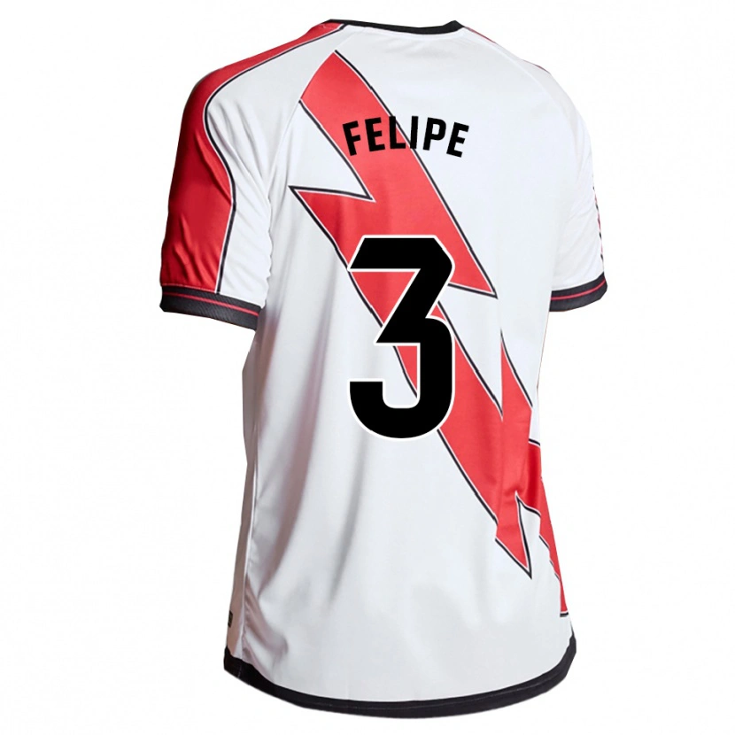 Danxen Kid Luiz Felipe #3 White Red Home Jersey 2025/26 T-Shirt